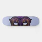 Paarse Maskerade Masker Carnaval Feest Kunst Skateboard (Horizontaal)