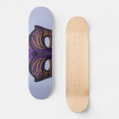 Paarse Maskerade Masker Carnaval Feest Kunst Skateboard (Voorkant)