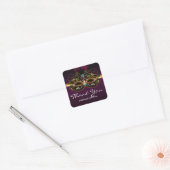 Paarse Maskerade Masker Elegant Feest Favor Sticke Vierkante Sticker (Envelop)