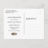 Paarse Mason Jar Rustic Wood Wedding Save The Date Aankondigingskaart (Achterkant)