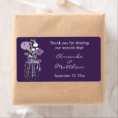 Paarse Mason Jar Wedding Favor Labels (Insitu)