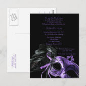 Paarse Masquerade Ball Quinceanera 15e verjaardag Briefkaart (Voorkant / Achterkant)