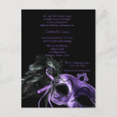 Paarse Masquerade Ball Quinceanera 15e verjaardag Briefkaart (Voorkant)