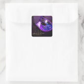Paarse Masquerade Elegante Monogram Sticker (Tas)
