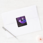 Paarse Masquerade Elegante Monogram Sticker (Envelop)