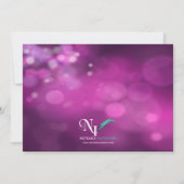 Paarse Masquerade Mardi Gras Ball Uitnodiging (Achterkant)