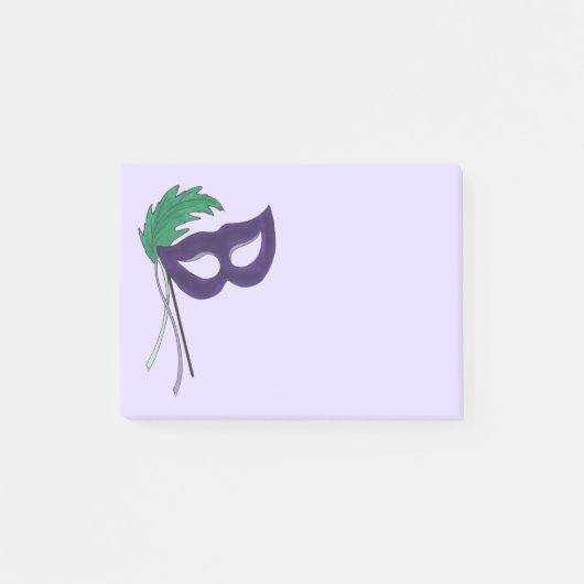 Paarse Masquerade Mask Drama Theater Post Post-it® Notes (Voorkant)