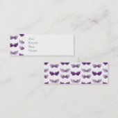 Paarse Masquerade maskers Mardi Gras Mini Visitekaartje (Voorkant / Achterkant)