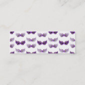 Paarse Masquerade maskers Mardi Gras Mini Visitekaartje (Achterkant)
