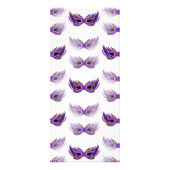  Paarse Masquerade maskers Mardi Gras Reclamekaart (Achterkant)
