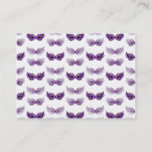  Paarse Masquerade maskers Mardi Gras Visitekaartje (Achterkant)