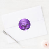 Paarse Masquerade Quinceanera Sticker (Envelop)