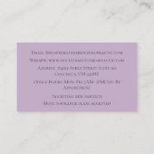 Paarse Massage Therapie Chiropractie Visitekaartje (Achterkant)