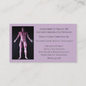Paarse Massage Therapie Chiropractie Visitekaartje (Voorkant)
