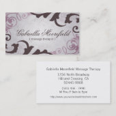 Paarse massagetherapie visitekaartje (Voorkant / Achterkant)