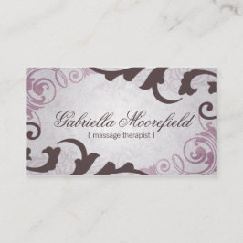 Paarse  massagetherapie visitekaartje