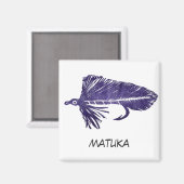 "Paarse Matuka" Flyfish Art Magnet (Voorkant / Achterkant)