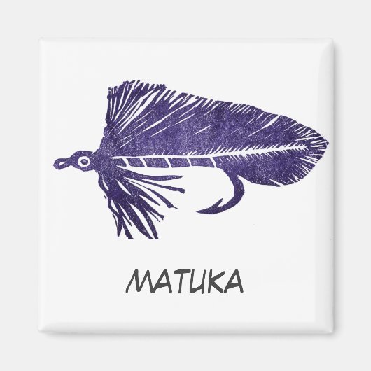 "Paarse Matuka" Flyfish Art Magnet (Voorkant)