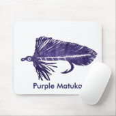 "Paarse Matuka" Klassieke forel Fly Mousepad Muismat (Met muis)