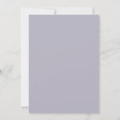 Paarse Mauve Bloemblad Bruiloft Kaart (Achterkant)