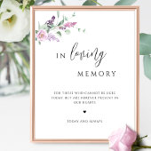 Paarse Mauve Bloemen In Liefdevolle Herinnering Tr Poster