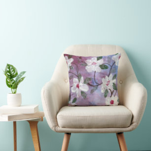 Paarse Mauve Burgundy White en Red Kussen