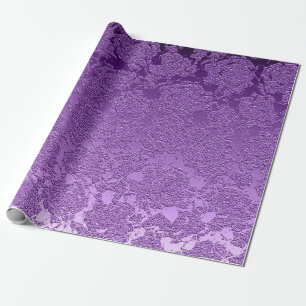 Paarse Mauve Color Floral Print Succulent Pattern Cadeaupapier