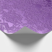Paarse Mauve Color Floral Print Succulent Pattern Cadeaupapier (Hoek)