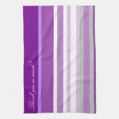 Paarse Mauve en White Theedoek (Verticaal)