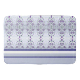 Paarse Mauve en wit met grijs Badmat