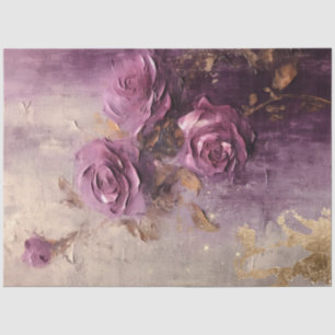  paarse mauve Engelse rozen barok stijl Tissuepapier