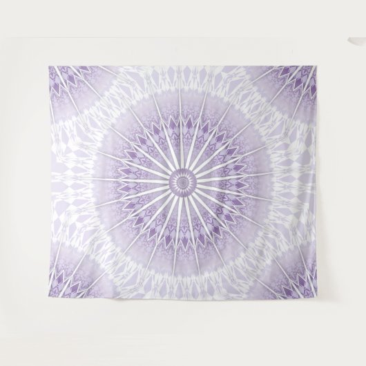 Paarse Mauve Geometric Mandala Wandkleed (Voorkant (horizontaal))