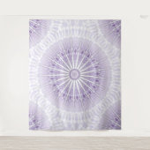 Paarse Mauve Geometric Mandala Wandkleed (Voorkant)