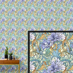 Paarse Mauve Groen Aqua Geel Goud Art Nouveau Behang<br><div class="desc">Paarse Mauve Groen Aqua Geel Goud Art Nouveau Behang</div>