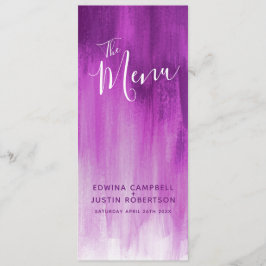 Paarse mauve modern geklasseerd huwelijksmenu menu