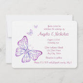 Paarse Mauve Pink Classy Garden Butterfly Kaart (Voorkant)