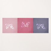 Paarse Mauve Roze Bloemen Spray Tri Kleur Yogamat (Voorkant (horizontaal))