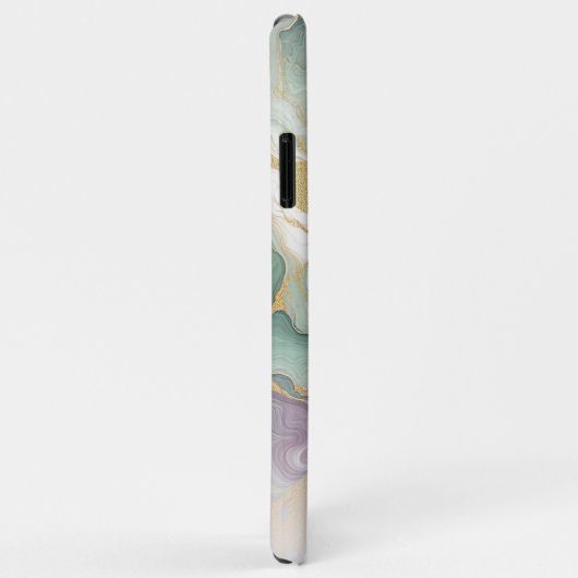 Paarse Mauve Roze Groen Goud Marmeren Kunstpatroon Case-Mate iPhone Case (Achterkant/rechts)