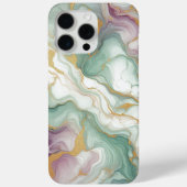 Paarse Mauve Roze Groen Goud Marmeren Kunstpatroon Case-Mate iPhone Case (Achterkant)