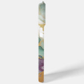 Paarse Mauve Roze Groen Goud Marmeren Kunstpatroon Case-Mate iPhone Case (Achterkant / Rechts)