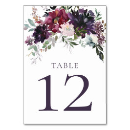 Paarse Mauve Roze Rood Violet Trouwtafel Nummers Kaart