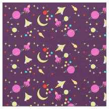 Paarse Mauve Space Rocket Comet Planet Stars Moon