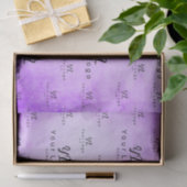 Paarse Mauve Waterverf Logo Business Packaging Ti Tissuepapier (Geschenk)