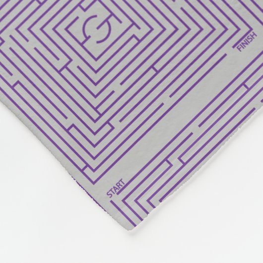 Paarse Maze Fleece Deken (Hoek)