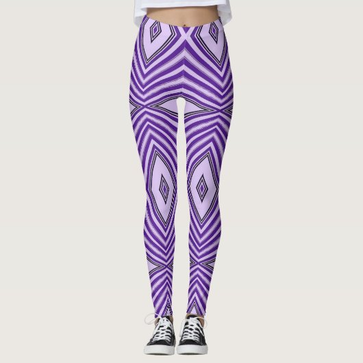 Paarse Maze Leggings (Voorkant)