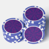 Paarse Maze Poker Chips (Opstapeling)