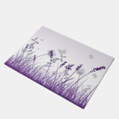 Paarse Meadow en Butterfly Deurmat (Schuin)