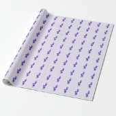 Paarse Mealycup Salie Bloem Cadeaupapier (Uitgerold)