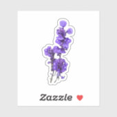 Paarse Mealycup Salie Bloem Sticker (Vel)