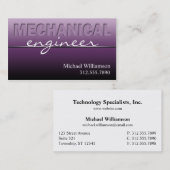 Paarse, mechanische technicus, stijlvolle Visiteka Visitekaartje (Voorkant / Achterkant)